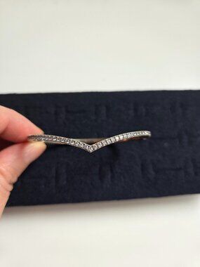 Pandora silver cubic zirconia bangle